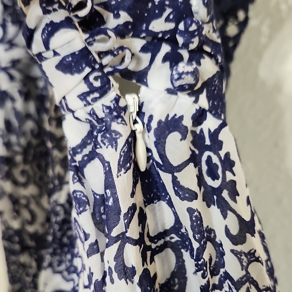 Guess Blue and White High Low Dress - Picture 6 of 11